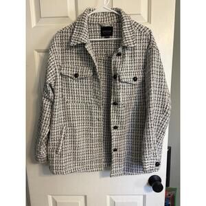 Stoosh Button up Jacket Black and white tweed